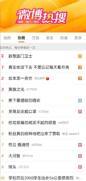 《微博》4月3日热搜排名一览2023